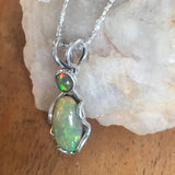 Magical Ethiopian Opals in 925 Silver Custom Pendent with Silver Chain