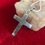 Sterling Silver Tanzanite Cross Necklace