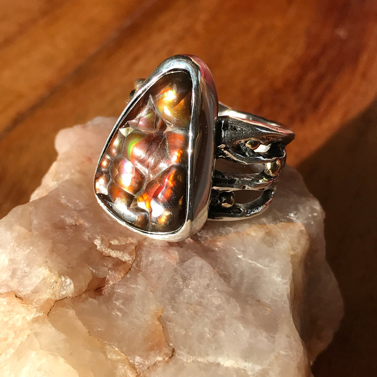 Men's fire 2025 agate ring