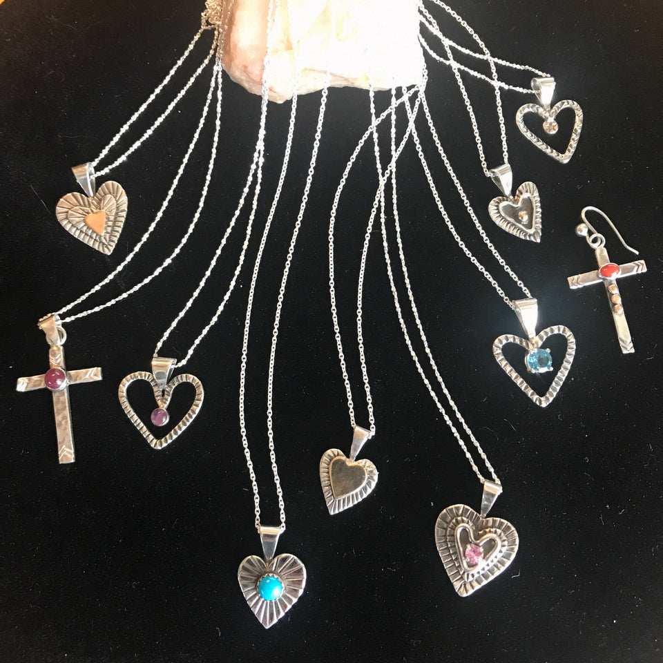 Mother&#39;s Day Gifts Heart and Cross Pendants Necklaces Earring Jewlery