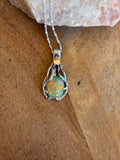 Brilliant Ethiopian Opal Pendant set in Sterling Silver on 16" Chain