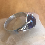 Deep Purple Amethyst Ring Custom set in 925 Silver