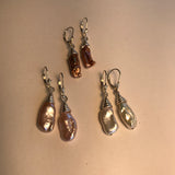 Opalescent Freshwater Pearl Sterling Silver Earrings
