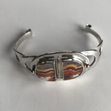 Agate Cuff in Sterling Silver with 14k Gold