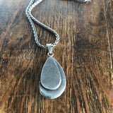 Crazy Lace Agate Pendent with Silver Chain