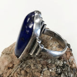 Men's Lapis Lazuli Ring in Sterling Silver