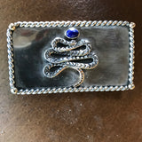 Silver and 14k Gold Carved Cobra Money Clip