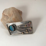 Ethiopian Opal Money Clip in Sterling Silver with Gold accents