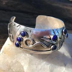 Lapis Lazuli Cuff in Sterling Silver